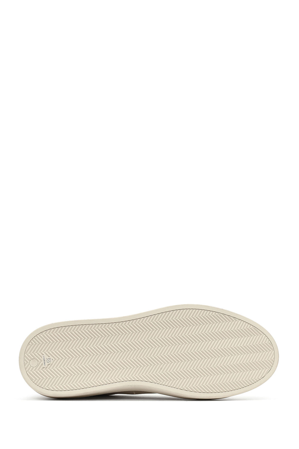 Erkek Beyaz Bağcıklı Deri Sneaker