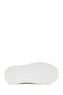 Women's White Lace-Up Thick Soled Sneaker | Derimod Women's White Lace-Up Thick Soled Sneaker | Derimod