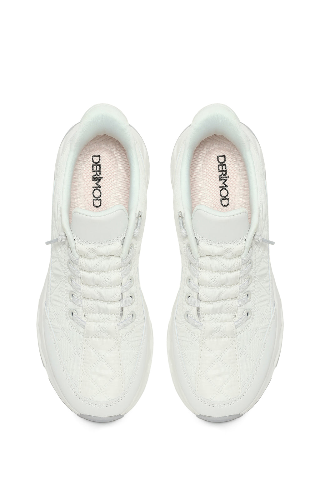 Kadın Beyaz Bağcıklı Kalın Tabanlı Sneaker