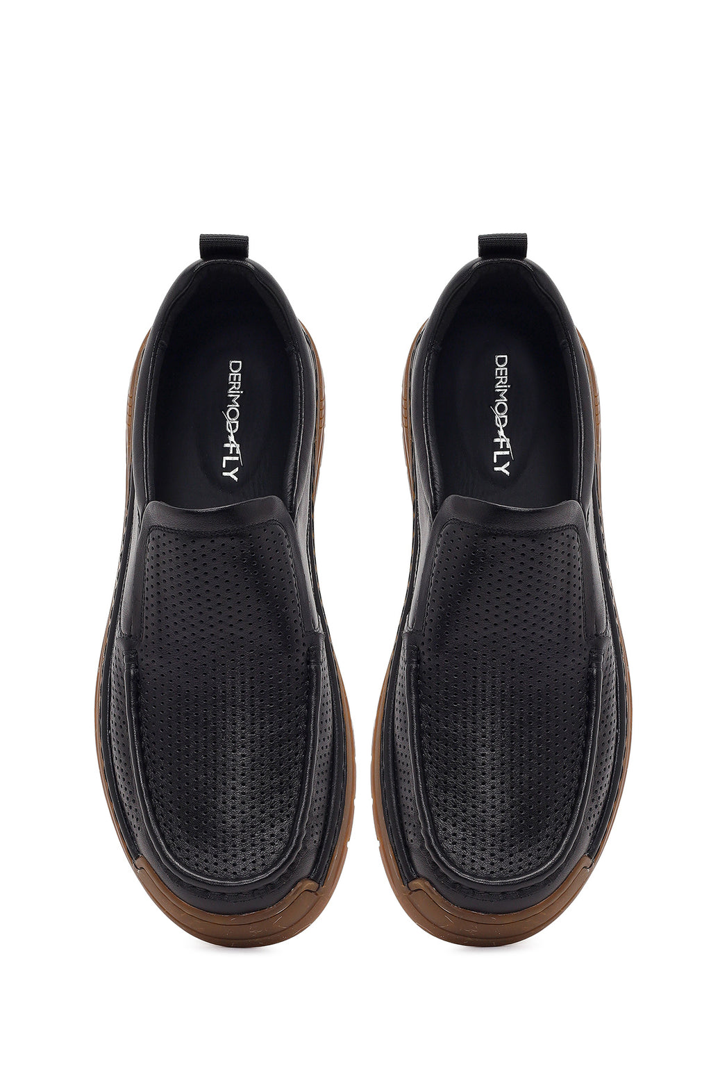 Derimod Fly Erkek Siyah Deri Casual Loafer