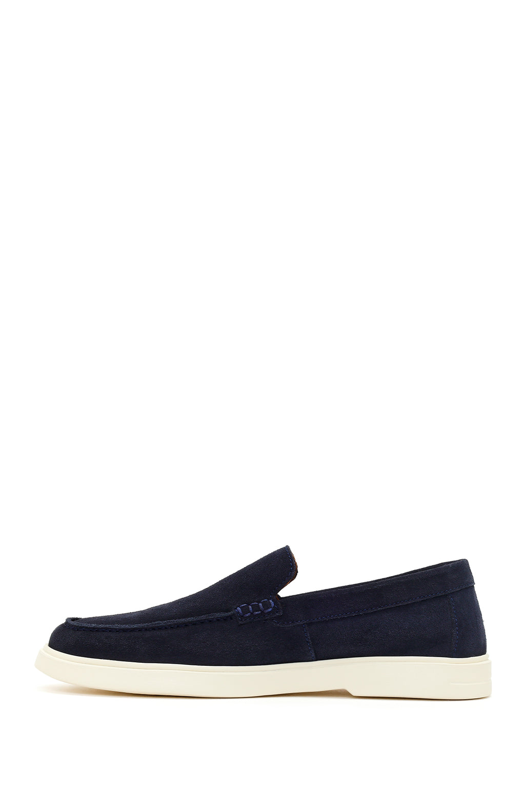 Erkek Lacivert Süet Deri Casual Loafer
