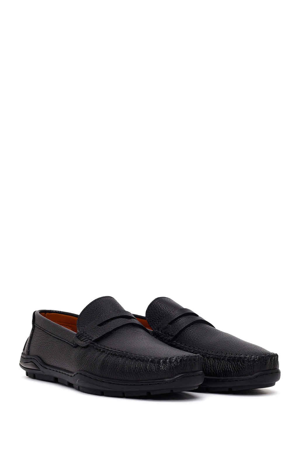 Erkek Siyah Deri Casual Loafer