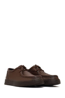 Male Brown Lace-up Leather Casual Shoes | Derimod Male Brown Lace-up Leather Casual Shoes | Derimod