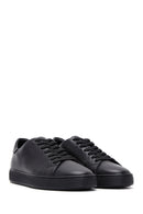 Erkek Siyah Bağcıklı Deri Sneaker | Derimod Erkek Siyah Bağcıklı Deri Sneaker | Derimod