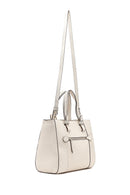 Women's Beige Long Strap Leather Shoulder Bag | Derimod Women's Beige Long Strap Leather Shoulder Bag | Derimod