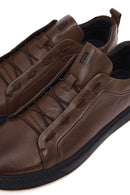 Erkek Kahverengi Bağcıklı Deri Sneaker | Derimod Erkek Kahverengi Bağcıklı Deri Sneaker | Derimod
