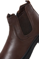 Men's Brown Leather Casual Chelsea Boots | Derimod Men's Brown Leather Casual Chelsea Boots | Derimod