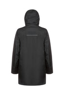 Geox Men's Black Clintford Zippered Hooded Long Coat | Derimod Geox Men's Black Clintford Zippered Hooded Long Coat | Derimod