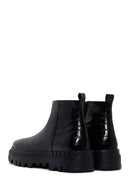 Men's Black Zippered Leather Casual Boots | Derimod Men's Black Zippered Leather Casual Boots | Derimod