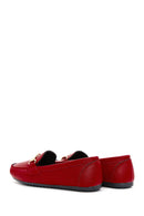 Kadın Kırmızı Toka Detaylı Loafer | Derimod Kadın Kırmızı Toka Detaylı Loafer | Derimod