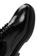 Male Black Lace-Up Thick-Soled Leather Casual Shoes | Derimod Male Black Lace-Up Thick-Soled Leather Casual Shoes | Derimod