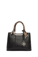 Women's Black Long Strap Handbag with Accessory Detail | Derimod Women's Black Long Strap Handbag with Accessory Detail | Derimod