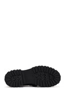 Kadın Siyah Deri Rugan Maskülen Loafer | Derimod Kadın Siyah Deri Rugan Maskülen Loafer | Derimod