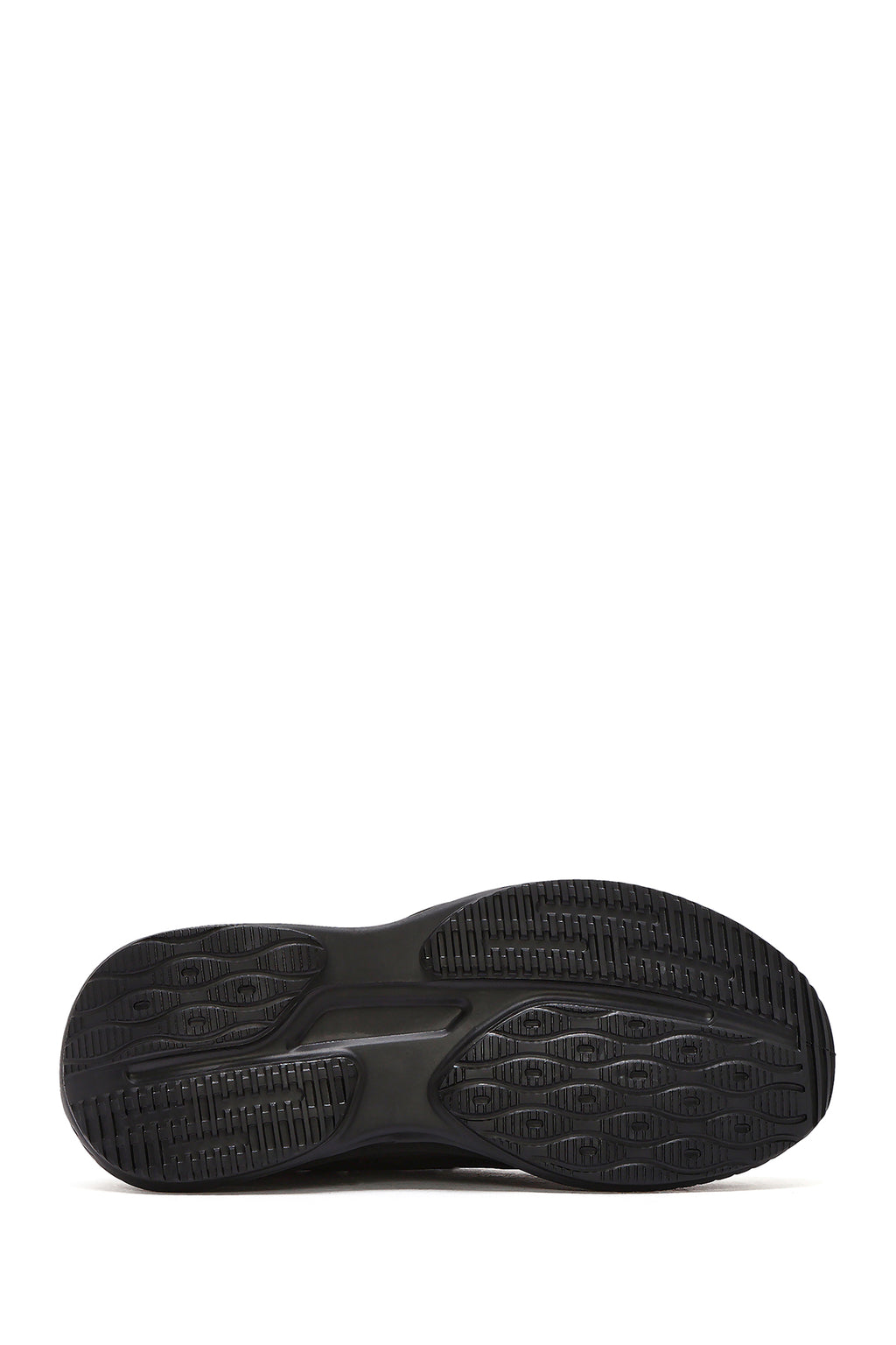 Erkek Siyah Kalın Tabanlı Bağcıklı Kumaş Sneaker