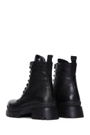 Women's Black Leather Zipper Boots | Derimod Women's Black Leather Zipper Boots | Derimod