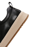 Erkek Siyah Bağcıklı Deri Sneaker | Derimod Erkek Siyah Bağcıklı Deri Sneaker | Derimod