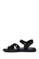 Women's Black Leather Comfort Sandals | Derimod Women's Black Leather Comfort Sandals | Derimod