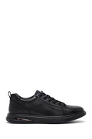 Erkek Siyah Bağcıklı Deri Sneaker | Derimod Erkek Siyah Bağcıklı Deri Sneaker | Derimod