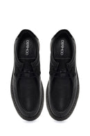Male Black Lace-Up Thick-Soled Leather Casual Shoes | Derimod Male Black Lace-Up Thick-Soled Leather Casual Shoes | Derimod