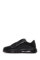 Erkek Siyah Bağcıklı Deri Sneaker | Derimod Erkek Siyah Bağcıklı Deri Sneaker | Derimod