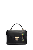 Women's Black Long Strap Crossbody Bag with Accessory Detail | Derimod Women's Black Long Strap Crossbody Bag with Accessory Detail | Derimod