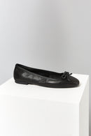 Women's Leather Ballerinas with Bow Detail | Derimod Women's Leather Ballerinas with Bow Detail | Derimod