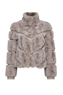 Melrose Kadın Vizon Teddy Deri Mont | Derimod Melrose Kadın Vizon Teddy Deri Mont | Derimod