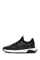 Erkek Siyah Bağcıklı Deri Casual Sneaker | Derimod Erkek Siyah Bağcıklı Deri Casual Sneaker | Derimod