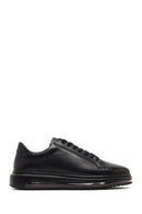 Erkek Siyah Bağcıklı Deri Sneaker | Derimod Erkek Siyah Bağcıklı Deri Sneaker | Derimod