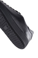 Erkek Siyah Bağcıklı Deri Sneaker | Derimod Erkek Siyah Bağcıklı Deri Sneaker | Derimod