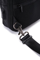 D-Pack Men's Black Technological Fabric Crossbody Bag | Derimod D-Pack Men's Black Technological Fabric Crossbody Bag | Derimod