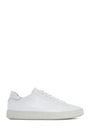 Erkek Beyaz Bağcıklı Deri Sneaker | Derimod Erkek Beyaz Bağcıklı Deri Sneaker | Derimod