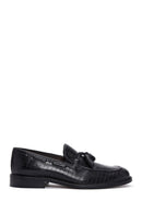 Erkek Siyah Deri Püsküllü Klasik Loafer | Derimod Erkek Siyah Deri Püsküllü Klasik Loafer | Derimod