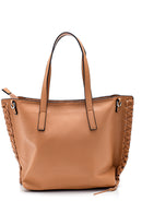 Women's Brown Knitted Detailed Shoulder Bag | Derimod Women's Brown Knitted Detailed Shoulder Bag | Derimod