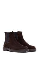 Men's Brown Suede Leather Chelsea Boots | Derimod Men's Brown Suede Leather Chelsea Boots | Derimod