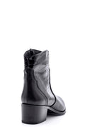 Women's Crocodile Detailed Heeled Boots | Derimod Women's Crocodile Detailed Heeled Boots | Derimod