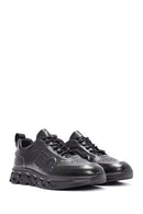 Erkek Siyah Bağcıklı Deri Sneaker | Derimod Erkek Siyah Bağcıklı Deri Sneaker | Derimod