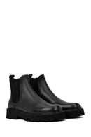Male Black Thick-Soled Leather Chelsea Boots | Derimod Male Black Thick-Soled Leather Chelsea Boots | Derimod