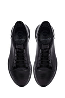 Erkek Siyah Bağcıklı Deri Casual Sneaker | Derimod Erkek Siyah Bağcıklı Deri Casual Sneaker | Derimod