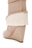Women's Beige Wedge Heel Boots | Derimod Women's Beige Wedge Heel Boots | Derimod