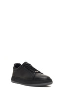 Erkek Siyah Bağcıklı Deri Sneaker | Derimod Erkek Siyah Bağcıklı Deri Sneaker | Derimod