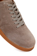 Male Mink Lace-up Suede Leather Sneaker | Derimod Male Mink Lace-up Suede Leather Sneaker | Derimod