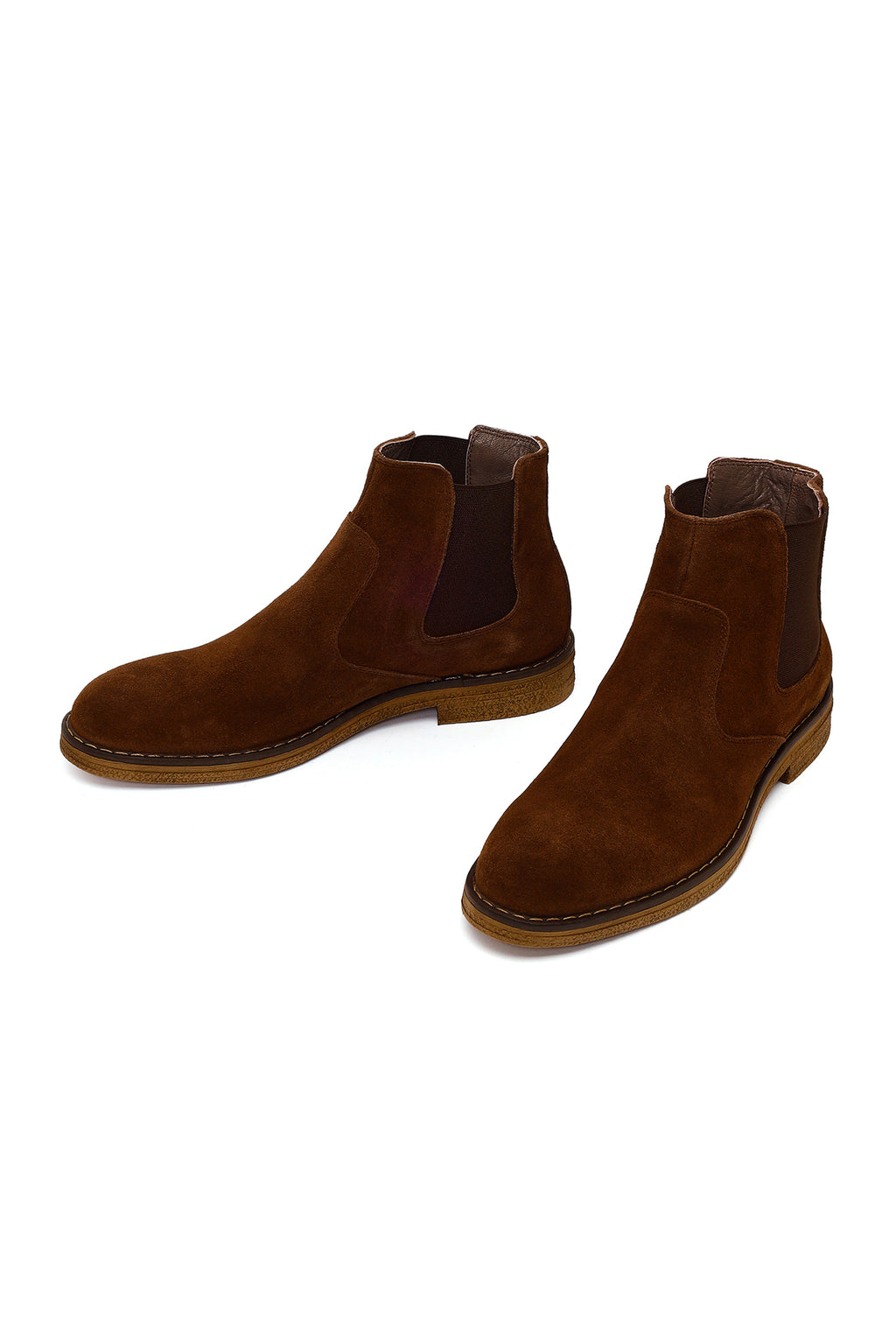 Erkek Kahverengi Süet Deri Chelsea Bot