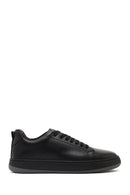 Erkek Siyah Bağcıklı Deri Sneaker | Derimod Erkek Siyah Bağcıklı Deri Sneaker | Derimod