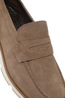 Erkek Vizon Süet Deri Casual Loafer | Derimod Erkek Vizon Süet Deri Casual Loafer | Derimod