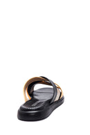 Women's Multicolored Leather Comfort Slippers | Derimod Women's Multicolored Leather Comfort Slippers | Derimod