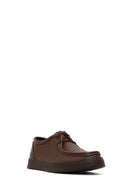 Male Brown Lace-up Leather Casual Shoes | Derimod Male Brown Lace-up Leather Casual Shoes | Derimod