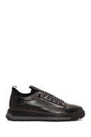 Erkek Siyah Bağcıklı Deri Sneaker | Derimod Erkek Siyah Bağcıklı Deri Sneaker | Derimod