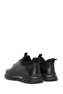 Erkek Siyah Bağcıklı Deri Sneaker | Derimod Erkek Siyah Bağcıklı Deri Sneaker | Derimod