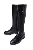 Woman Black Zippered Casual Boots | Derimod Woman Black Zippered Casual Boots | Derimod
